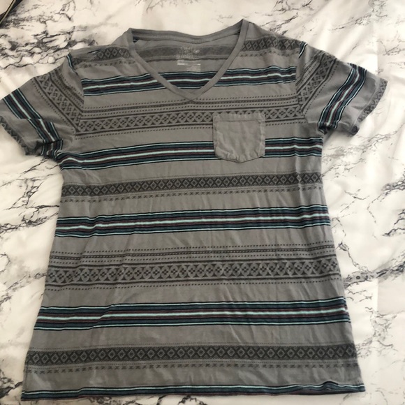 Multi-patterned gray t shirt - Picture 1 of 5